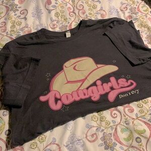 Canvas” Cowgirls Don’t Cry” shirt